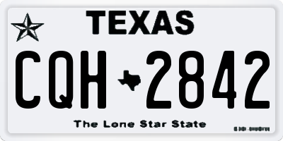 TX license plate CQH2842