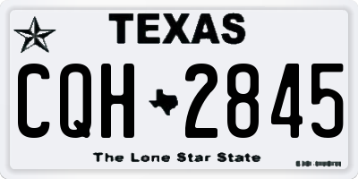 TX license plate CQH2845