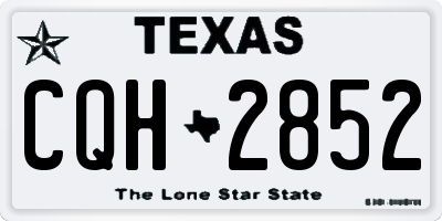 TX license plate CQH2852