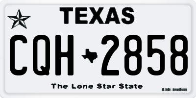 TX license plate CQH2858