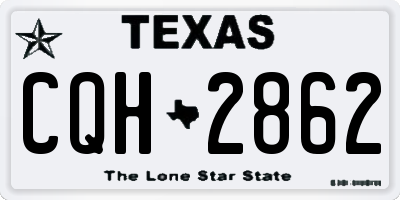 TX license plate CQH2862