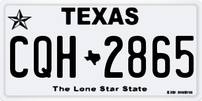 TX license plate CQH2865
