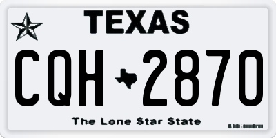 TX license plate CQH2870