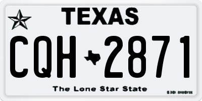 TX license plate CQH2871