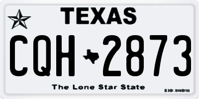 TX license plate CQH2873