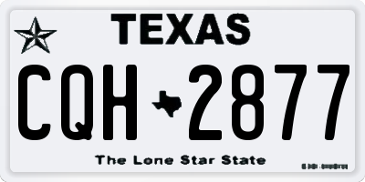 TX license plate CQH2877