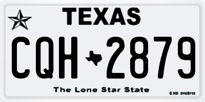 TX license plate CQH2879