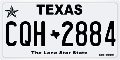 TX license plate CQH2884