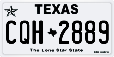 TX license plate CQH2889