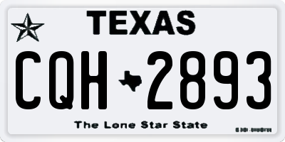 TX license plate CQH2893