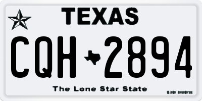 TX license plate CQH2894