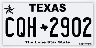TX license plate CQH2902