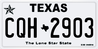 TX license plate CQH2903