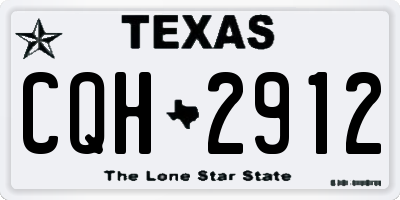 TX license plate CQH2912