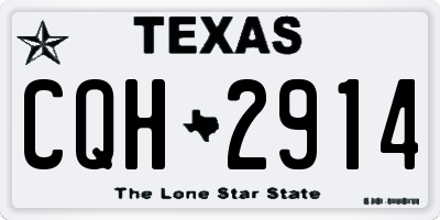TX license plate CQH2914