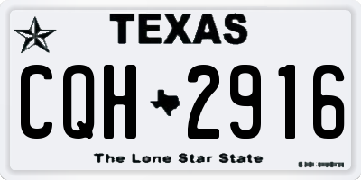 TX license plate CQH2916