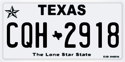 TX license plate CQH2918