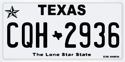TX license plate CQH2936