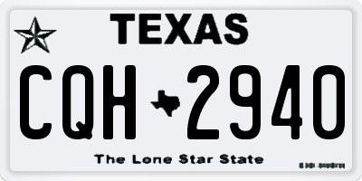 TX license plate CQH2940