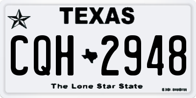 TX license plate CQH2948