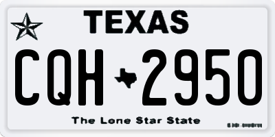 TX license plate CQH2950