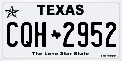 TX license plate CQH2952