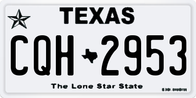 TX license plate CQH2953