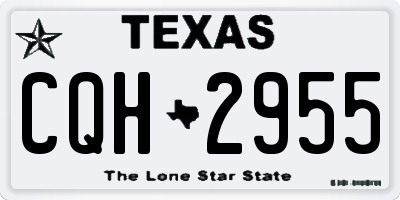 TX license plate CQH2955