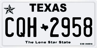 TX license plate CQH2958