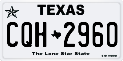 TX license plate CQH2960