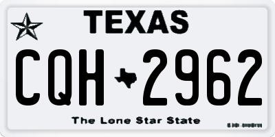 TX license plate CQH2962