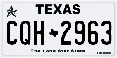 TX license plate CQH2963