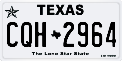 TX license plate CQH2964