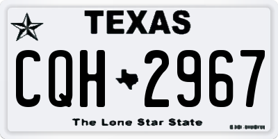 TX license plate CQH2967