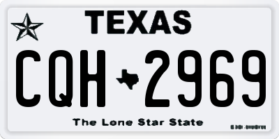 TX license plate CQH2969