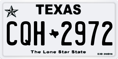 TX license plate CQH2972