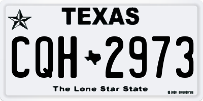 TX license plate CQH2973