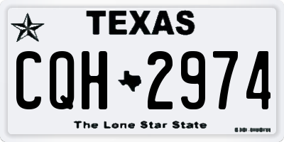 TX license plate CQH2974