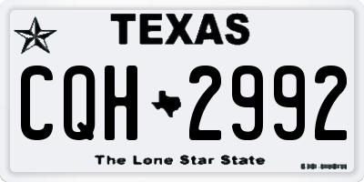 TX license plate CQH2992