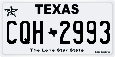 TX license plate CQH2993