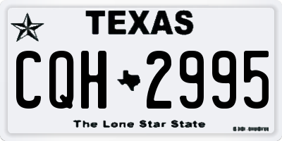 TX license plate CQH2995