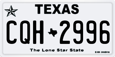 TX license plate CQH2996