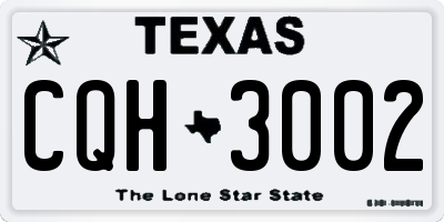 TX license plate CQH3002