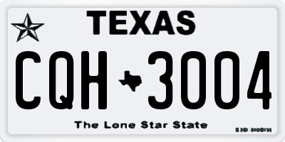 TX license plate CQH3004