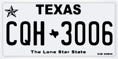 TX license plate CQH3006