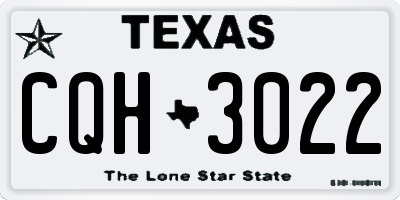 TX license plate CQH3022