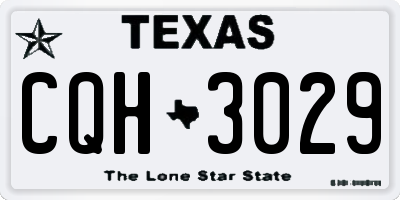 TX license plate CQH3029
