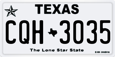 TX license plate CQH3035