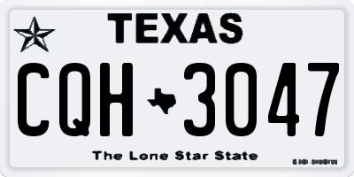 TX license plate CQH3047
