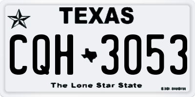 TX license plate CQH3053
